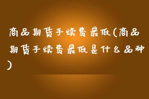 商品期货手续费最低(商品期货手续费最低是什么品种)_黄金期货_第1张_期货直播室 商品期货手续费最低(商品期货手续费最低是什么品种)_https://www.zghnxxa.com_黄金期货_第1张