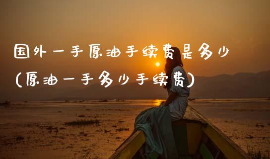 国外一手原油手续费是多少(原油一手多少手续费)_https://www.zghnxxa.com_国际期货_第1张