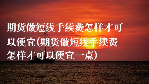期货做短线手续费怎样才可以便宜(期货做短线手续费怎样才可以便宜一点)_https://www.zghnxxa.com_黄金期货_第1张