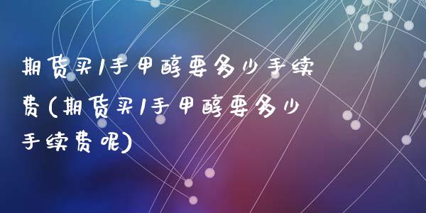 期货买1手甲醇要多少手续费(期货买1手甲醇要多少手续费呢)_https://www.zghnxxa.com_国际期货_第1张