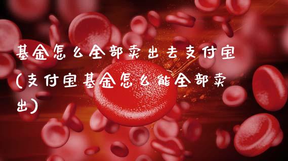 基金怎么全部卖出去支付宝(支付宝基金怎么能全部卖出)_https://www.zghnxxa.com_黄金期货_第1张