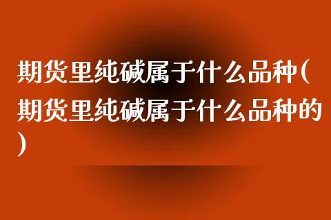 期货里纯碱属于什么品种(期货里纯碱属于什么品种的)_内盘期货_第1张_期货直播室 期货里纯碱属于什么品种(期货里纯碱属于什么品种的)_https://www.zghnxxa.com_内盘期货_第1张