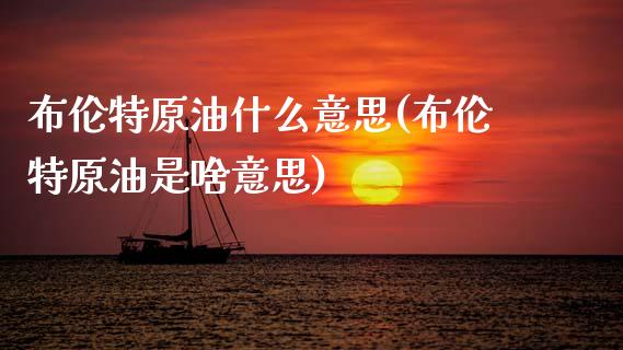 布伦特原油什么意思(布伦特原油是啥意思)_https://www.zghnxxa.com_黄金期货_第1张