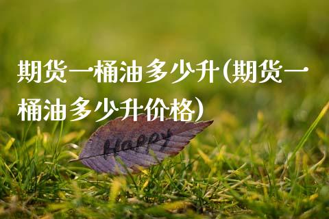 期货一桶油多少升(期货一桶油多少升价格)_https://www.zghnxxa.com_国际期货_第1张