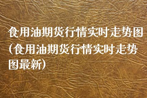 食用油期货行情实时走势图(食用油期货行情实时走势图最新)_https://www.zghnxxa.com_内盘期货_第1张