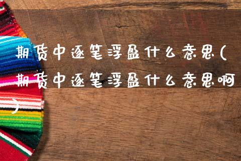 期货中逐笔浮盈什么意思(期货中逐笔浮盈什么意思啊)_https://www.zghnxxa.com_黄金期货_第1张