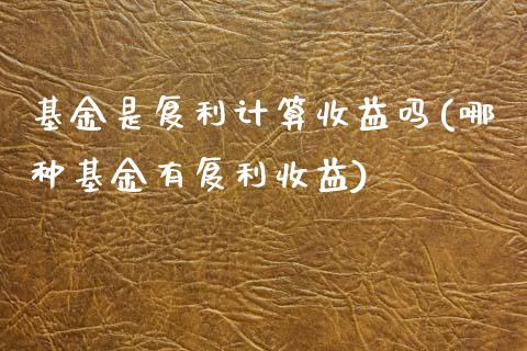基金是复利计算收益吗(哪种基金有复利收益)_https://www.zghnxxa.com_国际期货_第1张
