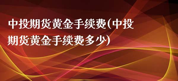 中投期货黄金手续费(中投期货黄金手续费多少)_https://www.zghnxxa.com_期货直播室_第1张