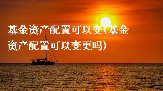 基金资产配置可以变(基金资产配置可以变更吗)_https://www.zghnxxa.com_黄金期货_第1张