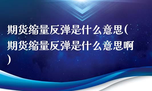 期货缩量反弹是什么意思(期货缩量反弹是什么意思啊)_期货直播室_第1张_期货直播室 期货缩量反弹是什么意思(期货缩量反弹是什么意思啊)_https://www.zghnxxa.com_期货直播室_第1张