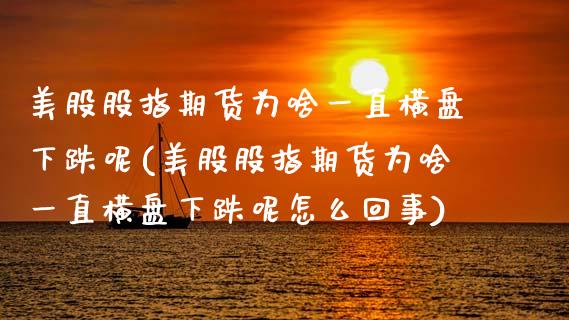 美股股指期货为啥一直横盘下跌呢(美股股指期货为啥一直横盘下跌呢怎么回事)_https://www.zghnxxa.com_期货直播室_第1张