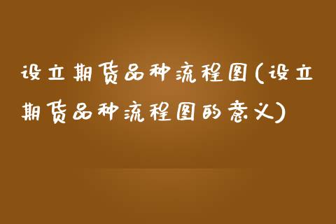 设立期货品种流程图(设立期货品种流程图的意义)_内盘期货_第1张_期货直播室 设立期货品种流程图(设立期货品种流程图的意义)_https://www.zghnxxa.com_内盘期货_第1张