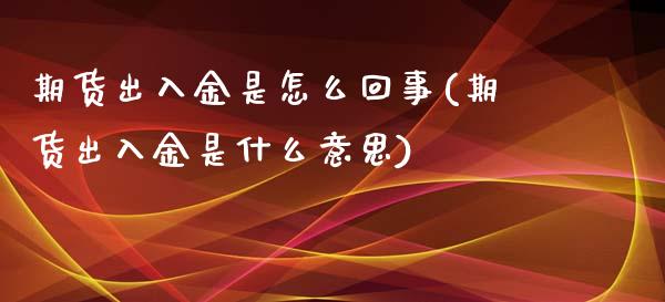 期货出入金是怎么回事(期货出入金是什么意思)_https://www.zghnxxa.com_国际期货_第1张