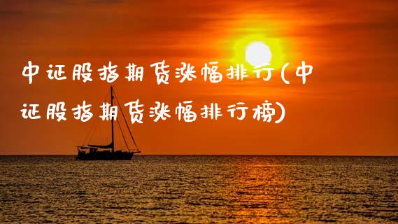 中证股指期货涨幅排行(中证股指期货涨幅排行榜)_https://www.zghnxxa.com_黄金期货_第1张