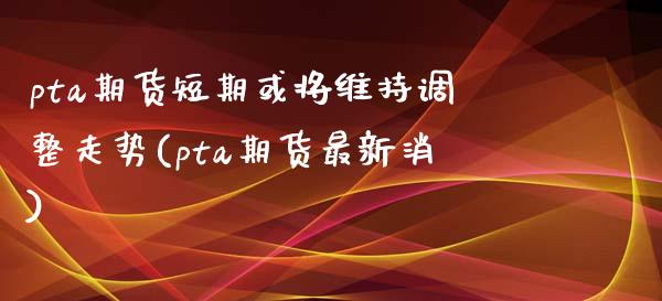 pta期货短期或将维持调整走势(pta期货最新消)_https://www.zghnxxa.com_内盘期货_第1张