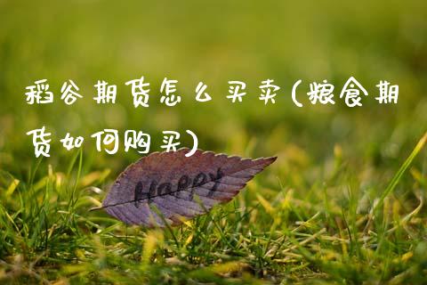 稻谷期货怎么买卖(粮食期货如何购买)_https://www.zghnxxa.com_国际期货_第1张