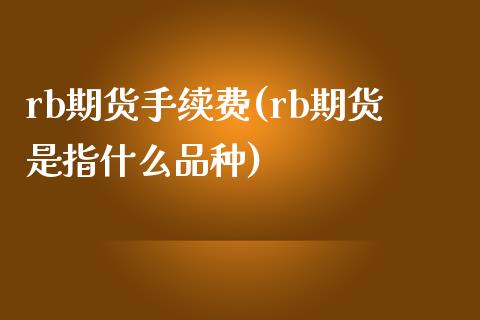 rb期货手续费(rb期货是指什么品种)_https://www.zghnxxa.com_期货直播室_第1张