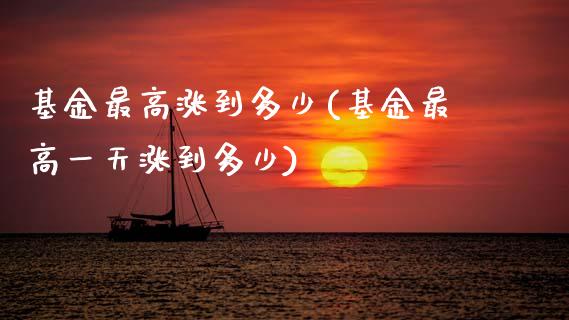 基金最高涨到多少(基金最高一天涨到多少)_https://www.zghnxxa.com_黄金期货_第1张