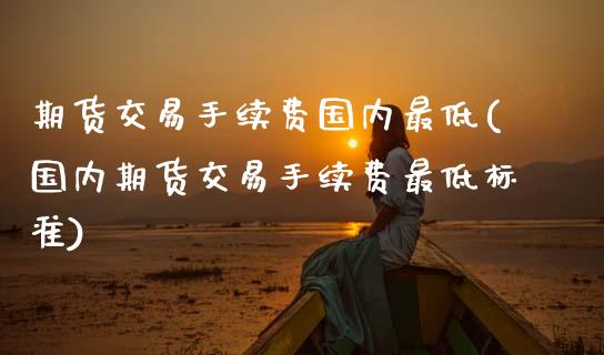 期货交易手续费国内最低(国内期货交易手续费最低标准)_https://www.zghnxxa.com_期货直播室_第1张