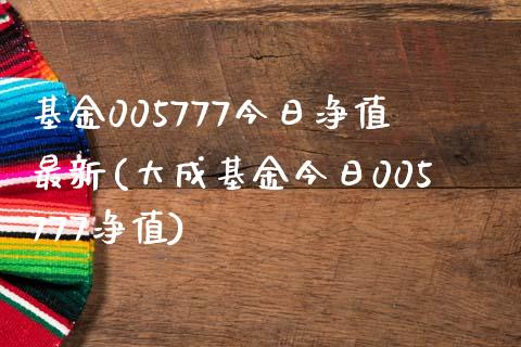 基金005777今日净值最新(大成基金今日005777净值)_https://www.zghnxxa.com_黄金期货_第1张
