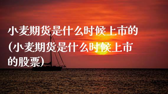 小麦期货是什么时候上市的(小麦期货是什么时候上市的股票)_内盘期货_第1张_期货直播室 小麦期货是什么时候上市的(小麦期货是什么时候上市的股票)_https://www.zghnxxa.com_内盘期货_第1张