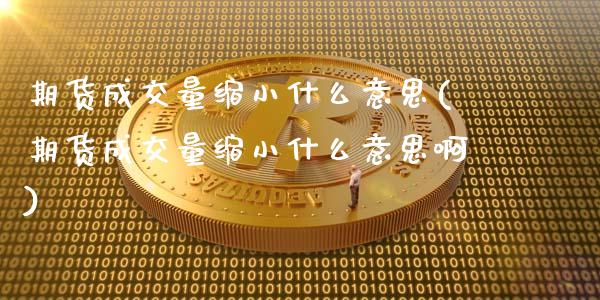 期货成交量缩小什么意思(期货成交量缩小什么意思啊)_黄金期货_第1张_期货直播室 期货成交量缩小什么意思(期货成交量缩小什么意思啊)_https://www.zghnxxa.com_黄金期货_第1张