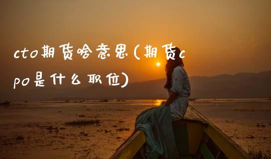 cto期货啥意思(期货cpo是什么职位)_国际期货_第1张_期货直播室 cto期货啥意思(期货cpo是什么职位)_https://www.zghnxxa.com_国际期货_第1张